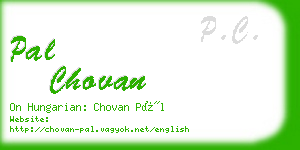 pal chovan business card